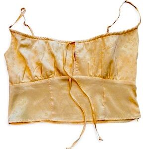PACSUN LA Hearts by Pacsun Satin Yellow Top